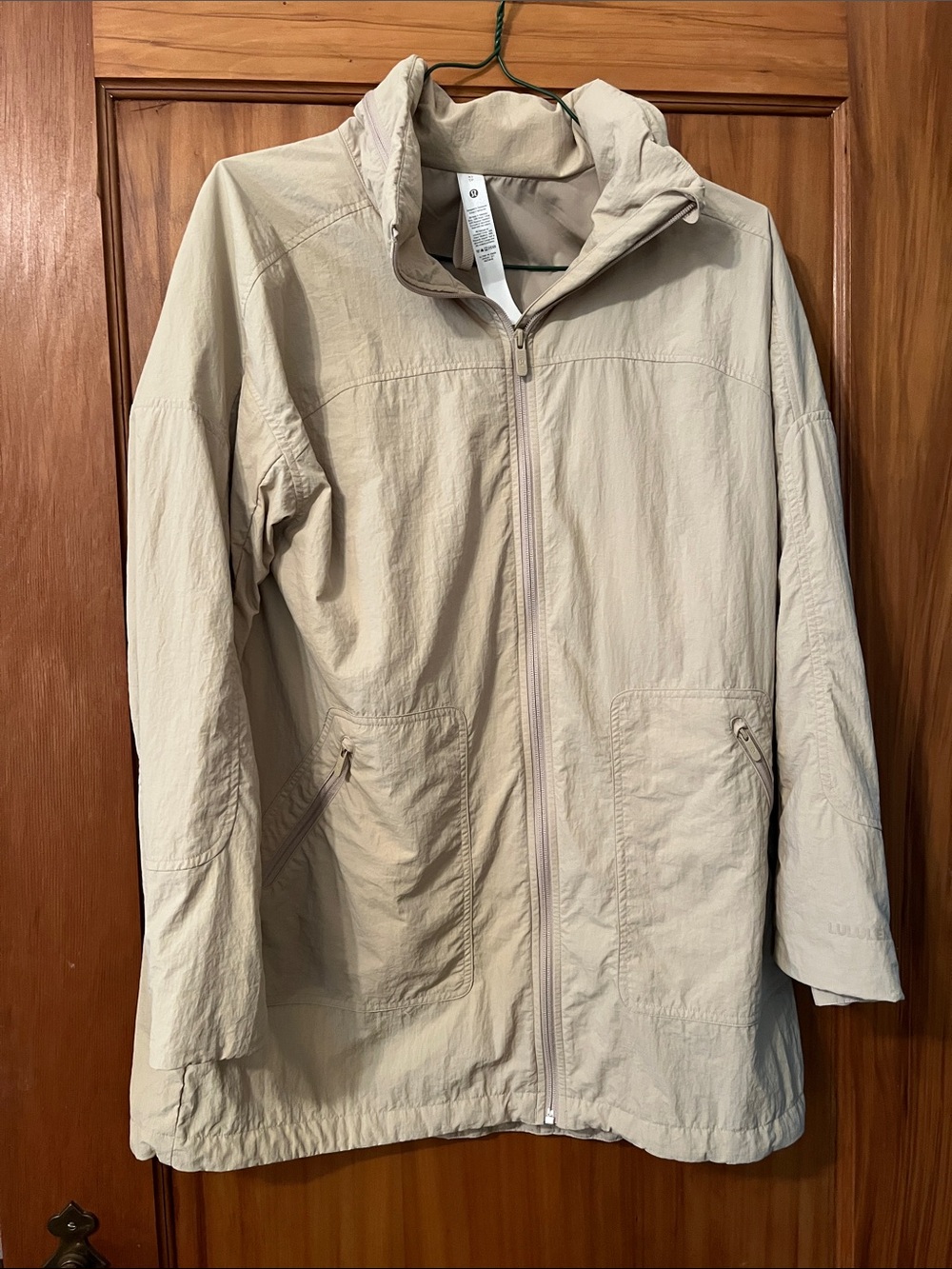Lulu lemon Lightweight Zip Front Jacket/ Windbreaker, Beige, XS